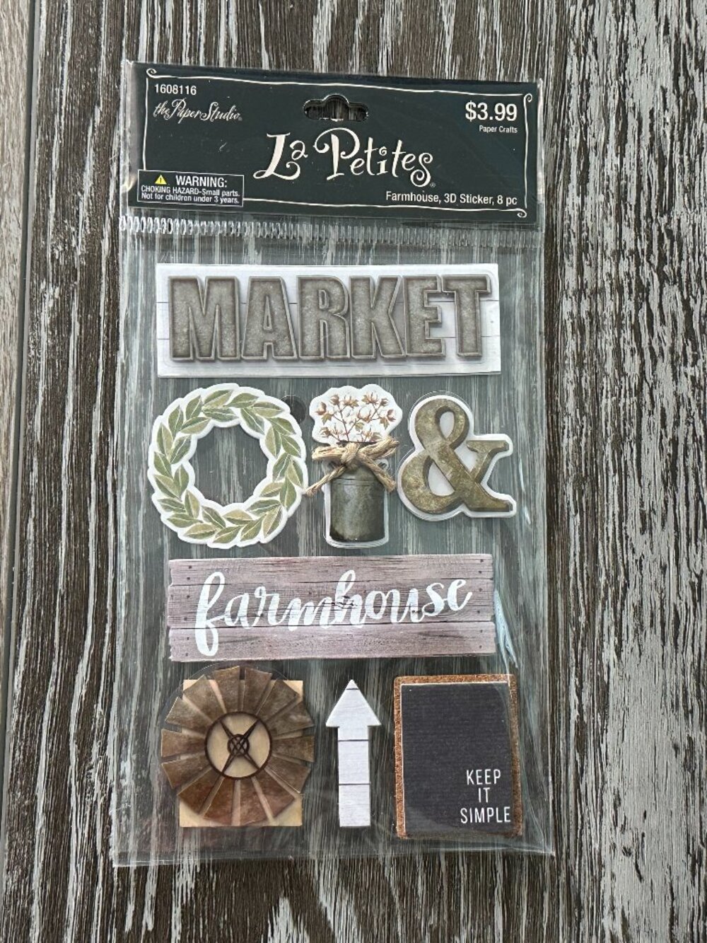 NWT La Petites The Paper Studio Farmhouse 3D Stickers